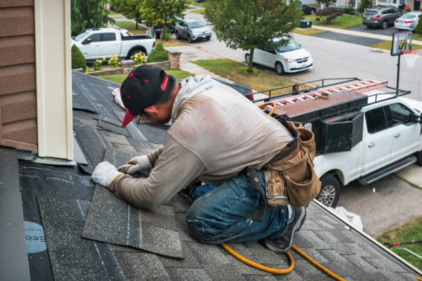 Professional Roofing technician working in Pequabuck, CT